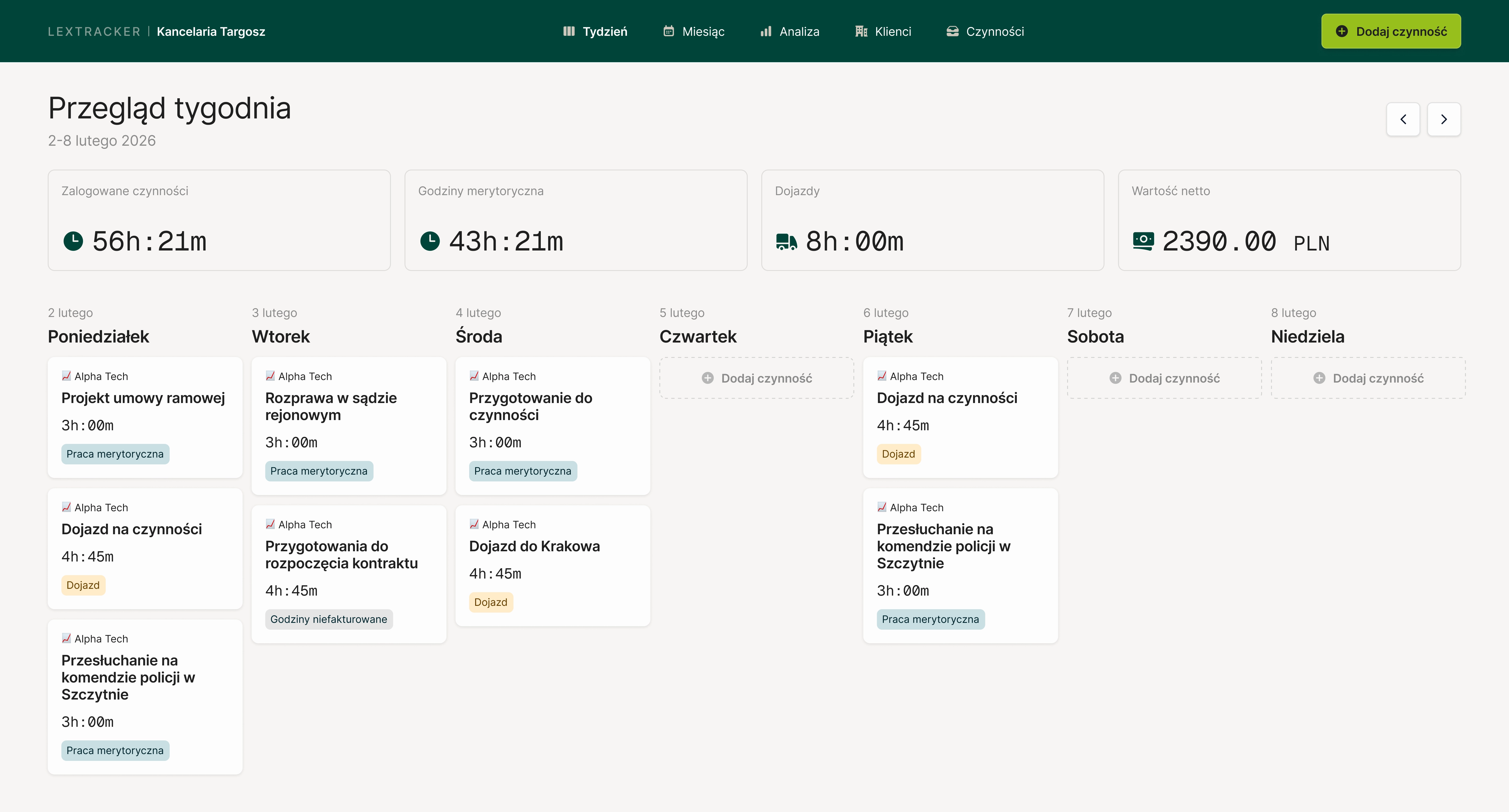 LexTracker application preview