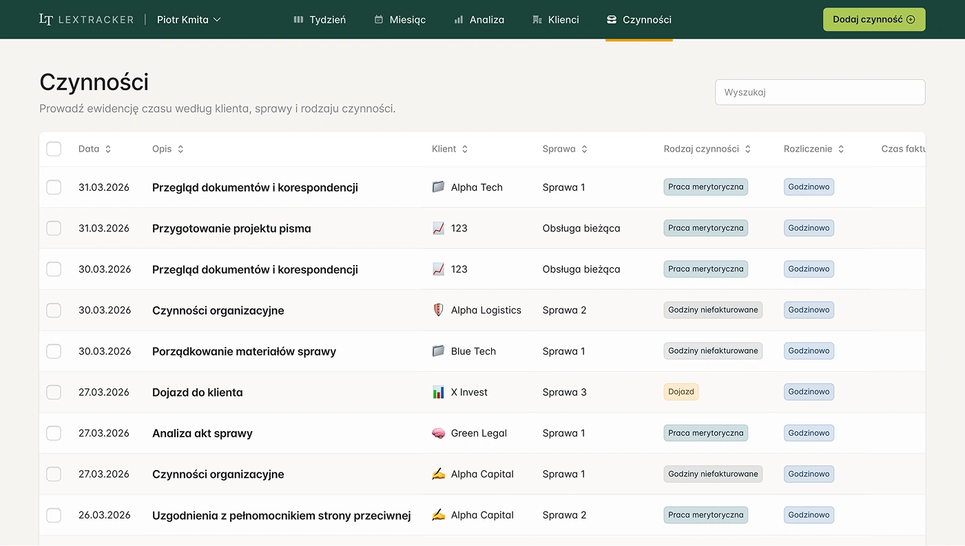 Security and document management view in LexTracker